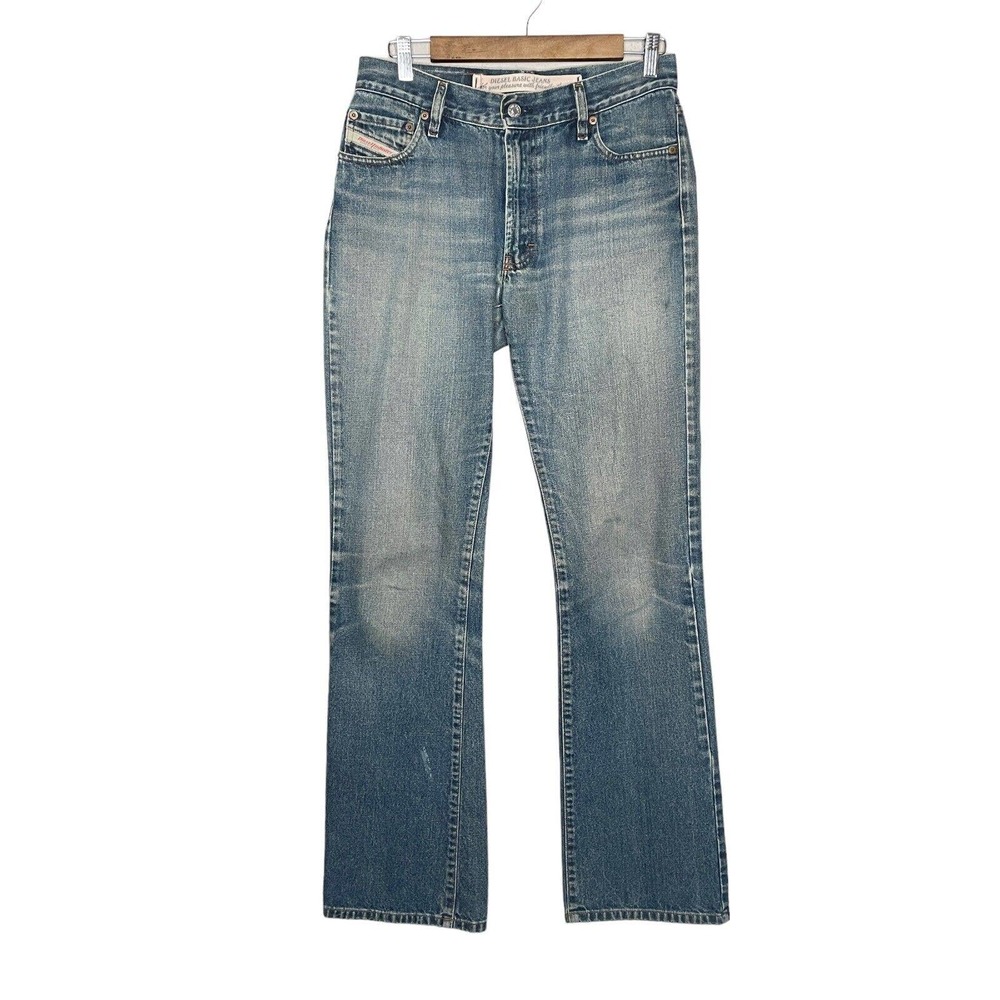 Diesel Industry 30 Mens Blue Medium Wash Modern Basic Denim Bootcut Jeans